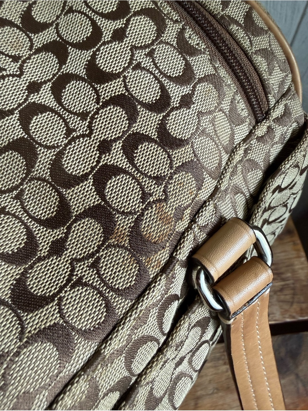 Coach Signature Canvas Boston Satchel Bag - Picture 10 of 10